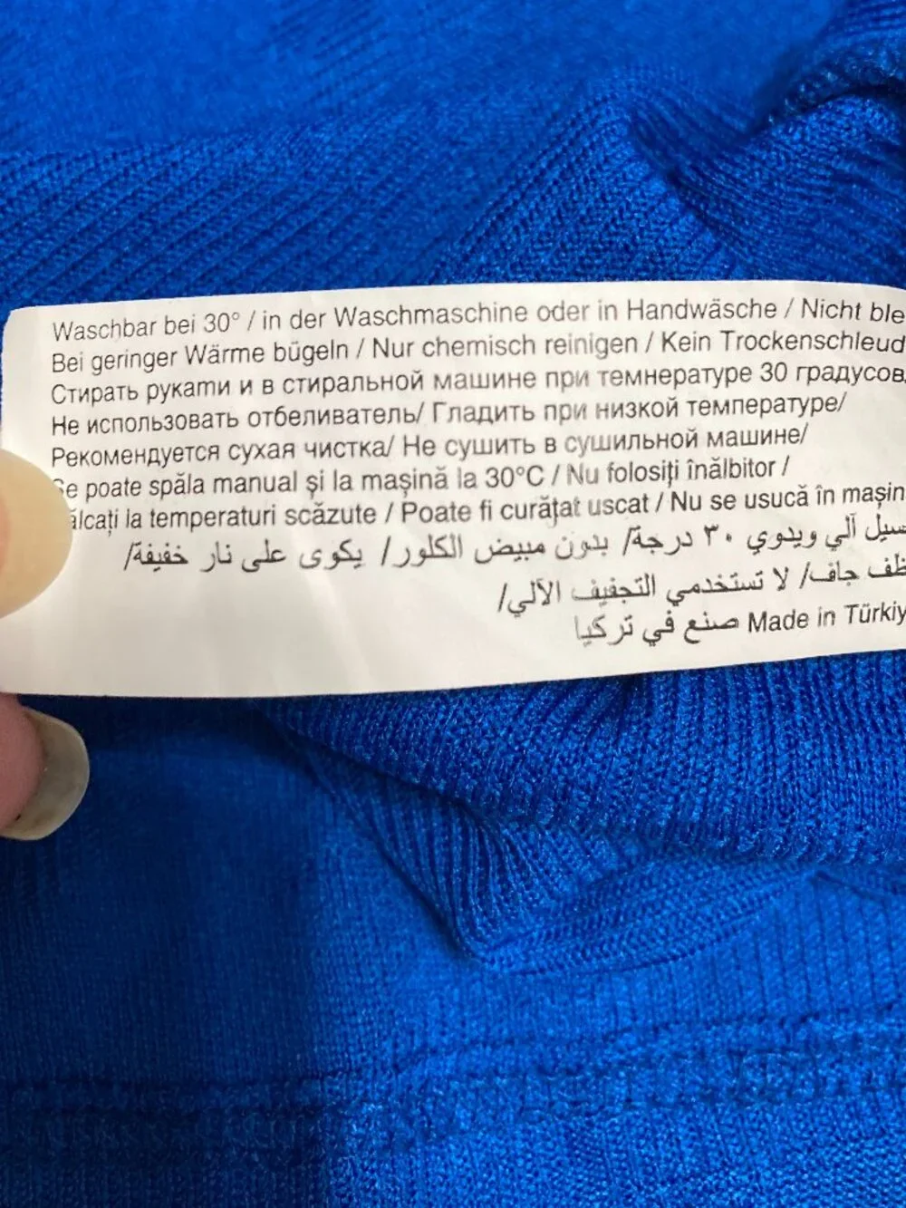 Jimmy Key Knit Pullover Mini Dress Sleeveless Kobalt Blue Minimalist Size L - Picture 9 of 11